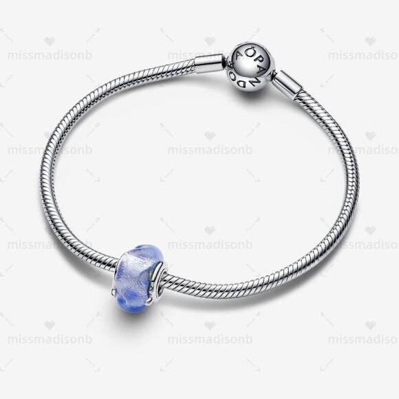 Pandora Wavy Blue Murano Glass Charm - Picture 3 of 6